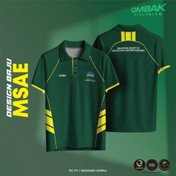 Baju MSAE 1.0 (Berkolar dan Lengan Pendek)-Nama di dada